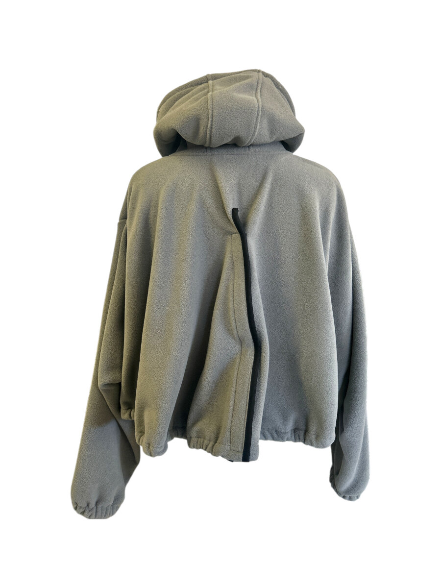 Fleecejacke Atlanta Hellgrau-Schwarz
