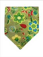 Nickytuch Grün-Blumen 45 cm