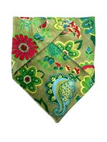 Nickytuch Grün-Blumen 52 cm