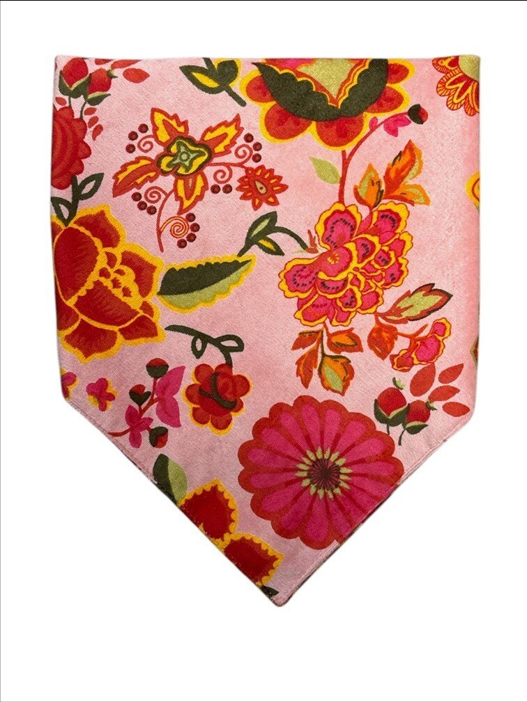 Nickytuch Rosa-Blumen 52 cm