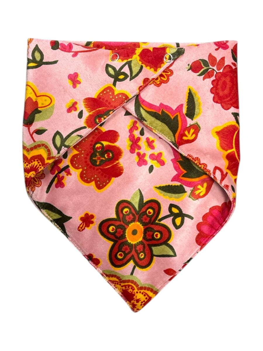 Nickytuch Rosa-Blumen 52 cm