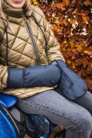 Winterhandschuhe ohne Daumen Marine Größe 3 Handfläche bis 20 cm