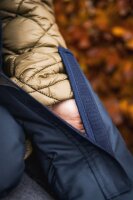 Winterhandschuhe ohne Daumen Marine Größe 3 Handfläche bis 20 cm