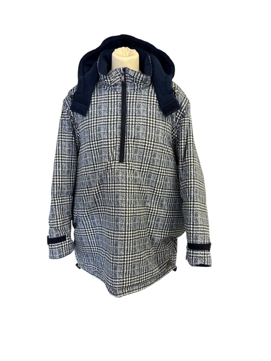 Jacke Windbreaker Blau Kariert