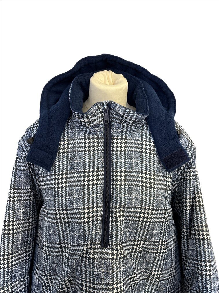 Jacke Windbreaker Blau Kariert