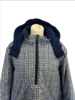Jacke Windbreaker Blau Kariert