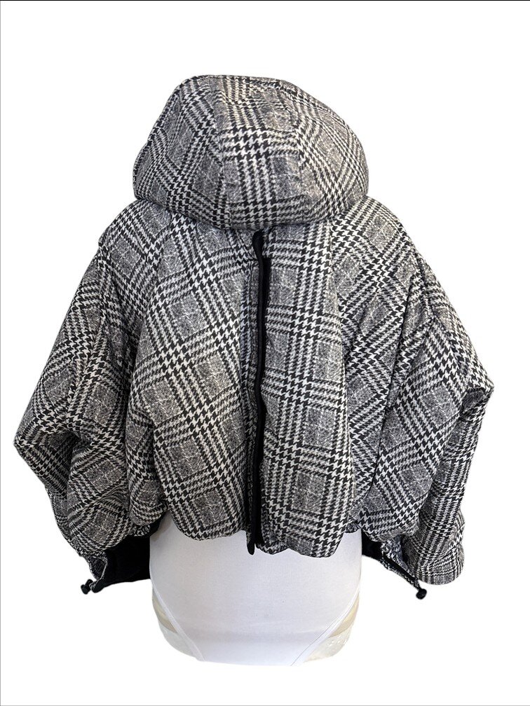 Jacke Windbreaker Grau Kariert