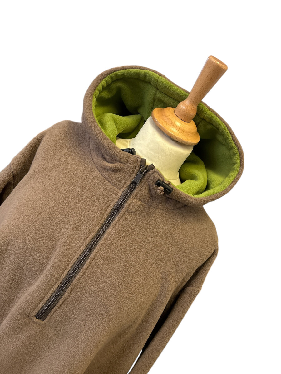 Fleecejacke Atlanta Zimt-Hellgrün