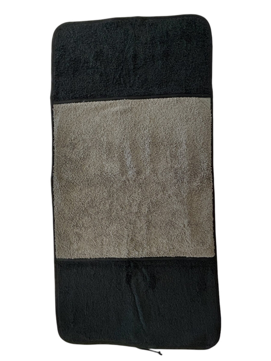 Frotteehandtuch Duo Schwarz- Anthrazit Gr. 2 160 cm x 70 cm, 2/3 Folie