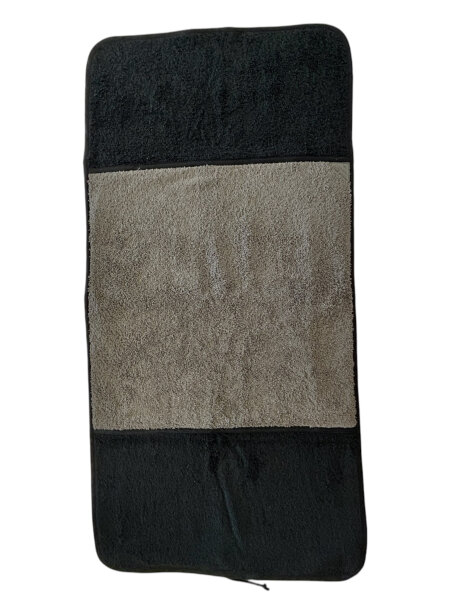 Frotteehandtuch Duo Schwarz- Anthrazit Gr. 2 160 cm x 70 cm, 2/3 Folie
