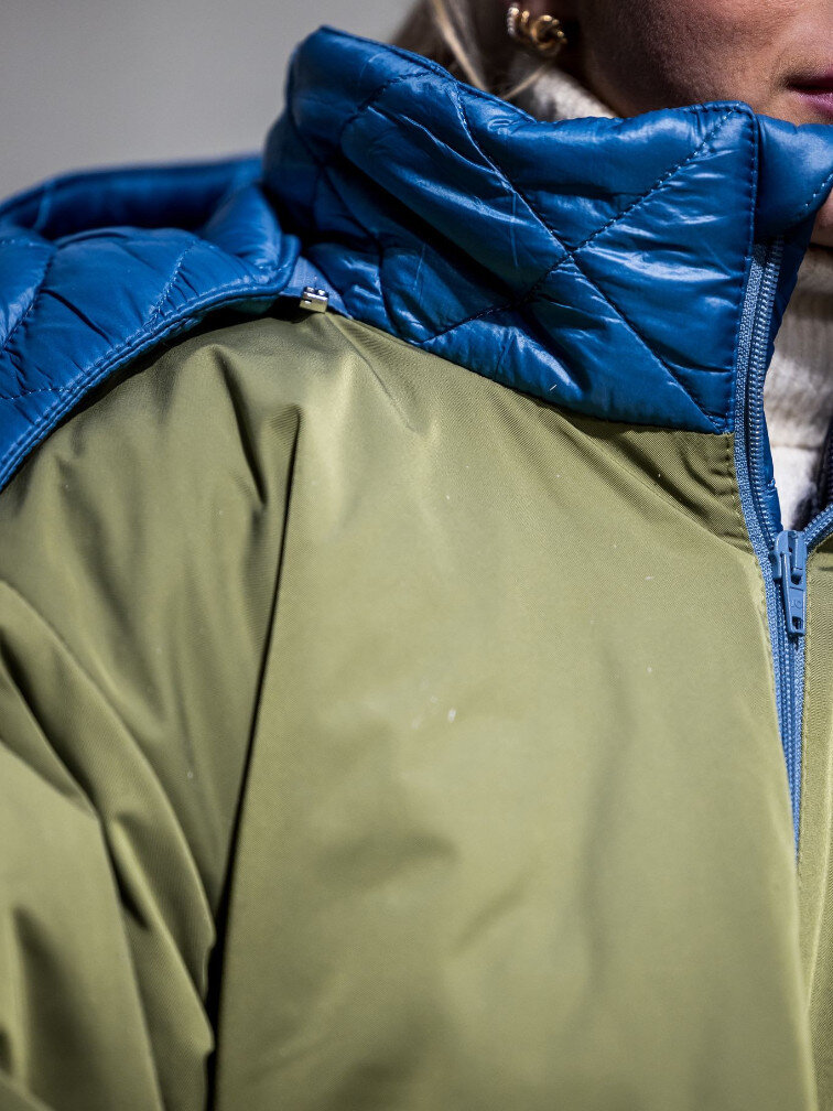 Jacke London Grün-Blau