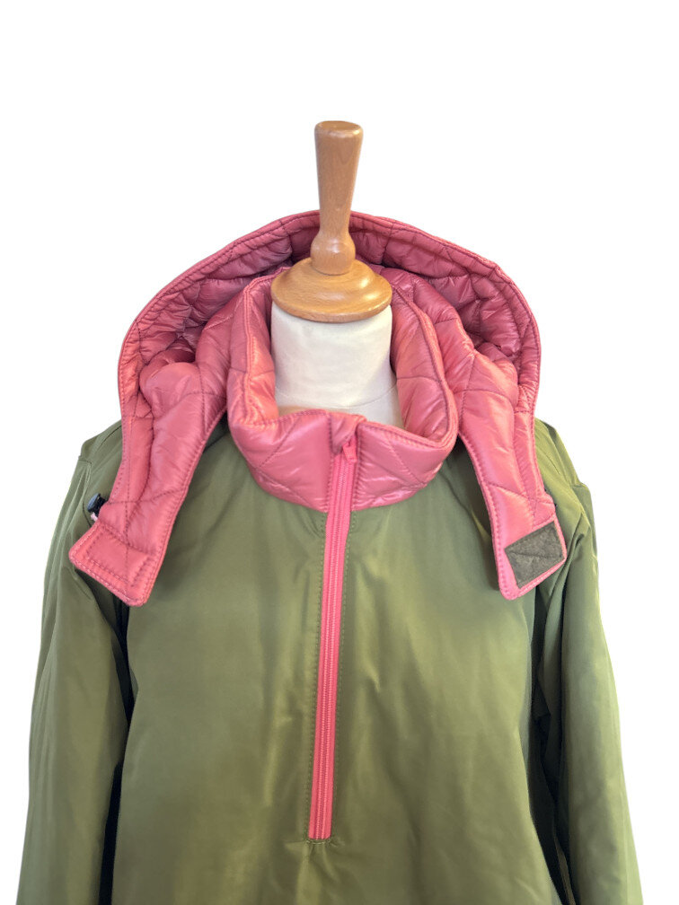 Jacke London Grün-Rosa