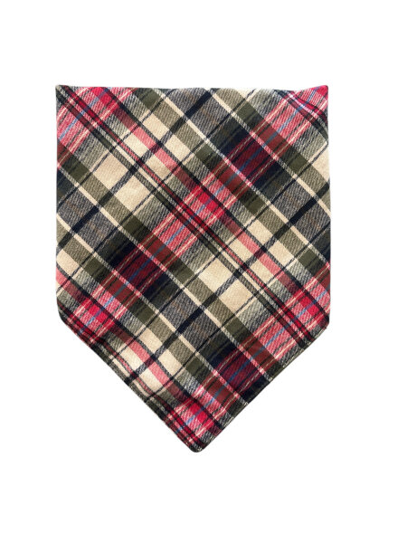 Nickytuch Rot-Grau- kariert 45 cm