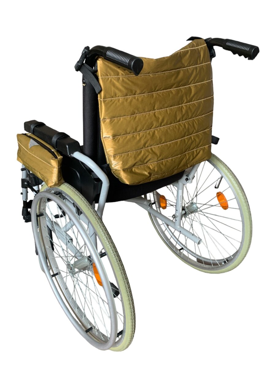 Rollstuhltaschen-Set Stepp Gold Shiny 2-teilig