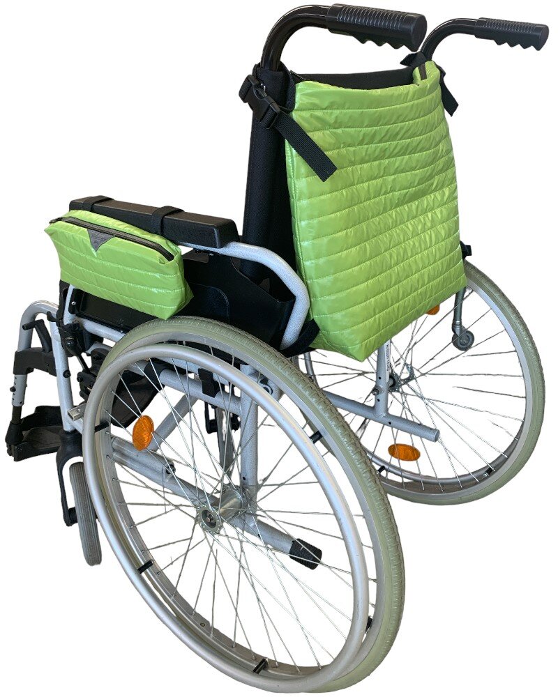 Rollstuhltaschen-Set Stepp Grün 2-teilig