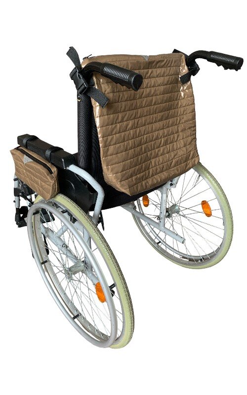 Rollstuhltaschen-Set Stepp Braun 2-teilig