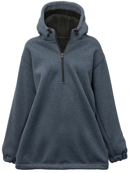 Sweatjacke Blau-Meliert