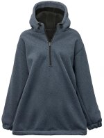 Sweatjacke Blau-Meliert